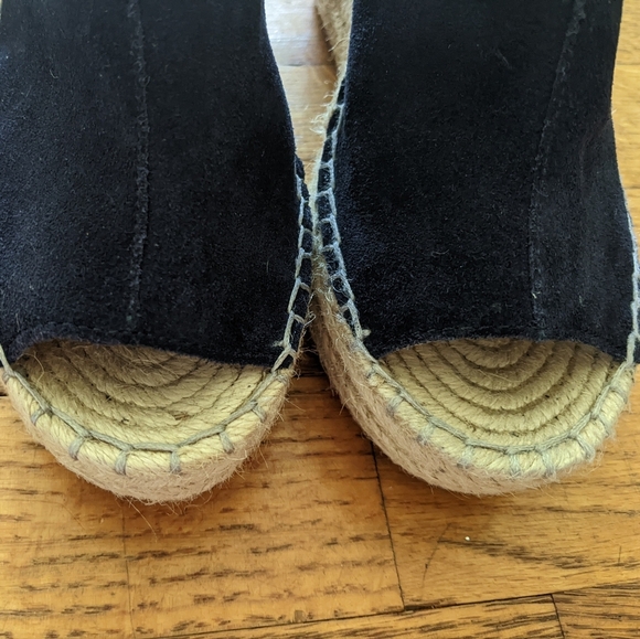 Kenneth Cole Navy Suede Platform Espadrilles - Picture 4 of 7